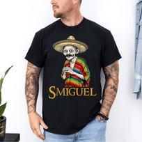 Smiguel Meksikietiškas Sombrero Juokingi Meksikietiškos Kultūros Derinio Marškinėliai M black