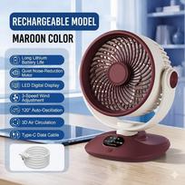 Xiaomi Desktop Fan Rechargeable Turbo Air Circulator 3 Speeds LED Display Quiet Portable Fan For Home Office Outdoor Camping black