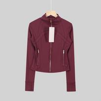 Women's Gold Zipper Stand Collar Sports Jacket - Long Sleeve Fitness & Running Top S black