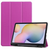 For Samsung Galaxy Tab S6 Lite 10.4 Stand Cover for Samsung Tab S6 Lite Case SM-P610 P620 P619 Pencil Holder Fund S6 Lite 10.4 2022 violetinė
