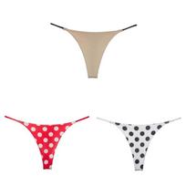 3 vnt / partija Seksualūs apatiniai apatinis trikotažas žemu juosmeniu G-String kelnaitės Moteriškos apatinės kelnaitės Daugiaspalvės moteriškos juostos No Trace kvėpuojantis moteriškas apatinis trikotažas XL beige