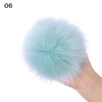 15cm Didelė kepurė su pomponu iš dirbtinio kailio Skullie Imitacija Megzta kepurė 6