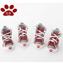 Dog Shoes Teddy Bears Soft Sole Shoes Small Dog Puppy Anti Drop Breathable Shoes Set of 4 Summer Pet Shoes S raudona