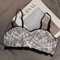 Girls Floral Bras Sling Backless Pad Wireless Underwear For Women's Bras Sexy Inner Lingerie Female Brassiere Tank Tops Fashion Lady Bras Wife Gifts 38/85AB gray
