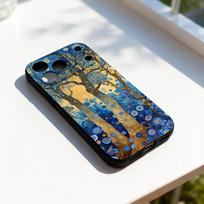 The Kiss Gustav Klimt ART Phone Case For iPhone 11,12,13,14,15,16,17,Pro,Max,Plus,E,SE4,Air,Mini Black Soft Cover iPhone16plus