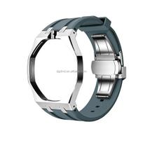 Naujas Atvykimas Sandėlyje Nerūdijančio Plieno Laikrodžio Dėklas Su Guminiais Dirželiais Suderinamas Su S-watch X Royal Pop Kišeniniu Laikrodžiu gray