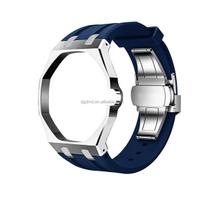 Naujas Atvykimas Sandėlyje Nerūdijančio Plieno Laikrodžio Dėklas Su Guminiais Dirželiais Suderinamas Su S-watch X Royal Pop Kišeniniu Laikrodžiu blue