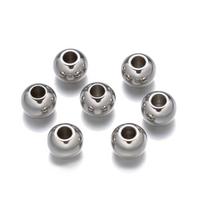 50Pcs 2-10mm Stainless Steel Ball Through Mail Eye Gold Loose Bead For Diy Accessories Perforation Drilling Solid Steel Ball 4mm(1.5mm hole)