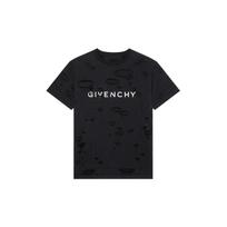 Givenchy SS23 Destroyed Effect T-shirt Black BM71G13Y9W-011 XXXXL black