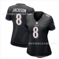 Baltimore Ravens NFL Football Jersey Womens Size S M L XL XXL Lamar Jackson 8 Cotton Team Fan Apparel XL Women
