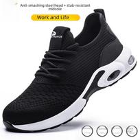 Vyriški saugos batai su plieniniu pirštu - Lengvi, pralaidūs orui, atsparūs smūgiams, atsparūs pradūrimui, vasarinė darbo avalynė White Sole; 39