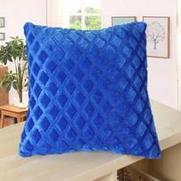 Pliušinis pagalvėlės užvalkalas sofos juosmens užvalkalas Namų dekoravimas Solidus, spalvingas 43x43cm pillow cover tamsiai mėlyna spalva