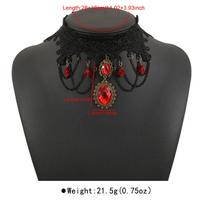 Vampire Goth Vintage Lace Necklace Choker Sweet Cool Dark Collarbone Chain black