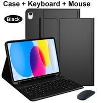 Dėklas iPad A16 11 colių A3355 A3356 A3354, Bluetooth klaviatūros dangtelis iPad 10-osios 10.9 colių A2696 A2757 A2777 A3162 iPad A16 10th 10.9in&English