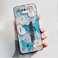 For Asus ROG 6 Case For ROG Phone 6 Pro / 6D Fashion Butterfly Flowers Bumper Soft Black Silicone Cover For Asus ROG6 ROG6D Case Asus ROG Phone 6 Pro black