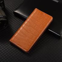 Originalios odos telefono dėklas, skirtas Samsung Galaxy A12 A22 A32 A42 52 A72 A12 A23 A33 4G 5G, su krokodilo pilvo rašto atverčiamu dangteliu Galaxy A72 4G brown