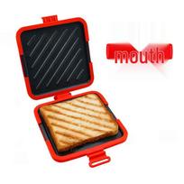 New Quick Roast Microwave Oven Toast Pan black