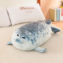 100cm Ruonio pagalvė pliušinis žaislas, minkšta miego lėlė, mielas ir juokingas, širdžiai miela gimtadienio dovana tiek vyrams, tiek moterims 30cm pilka