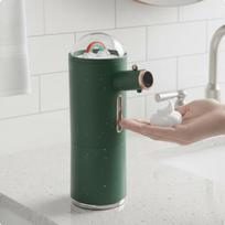 Automatic Foaming Soap Dispenser Adjustable Volume Touchless Hand ReEnergizable tamsiai žalia spalva
