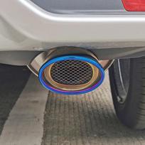 Nissan Juke 2010-2020 nerūdijančio plieno išmetimo sistemos antgalis duslintuvo galinis vamzdis dekoratyvinis dangtelis BLUE WITH NET