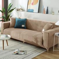 Elastinės veliūrinės sofos užvalkalai svetainei, fotelio užvalkalai, L formos kampinių sofų užvalkalas, sofos užvalkalas namams 1seater 90-140cm 1PC gray