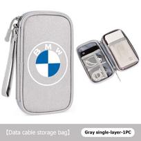 Skaitmeninių produktų laikymo krepšys Nešiojamas Ausinių USB laido Įkroviklis Skirtas BMW M F10 F20 F30 F40 F15 F25 F26 F31 F49 E62 E83 E84 gray