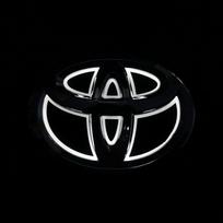 5D LED emblemos apšvietimas Toyota Corolla Camry RAV4 Highlander Yaris Vios Crown Prius priekinėms grotelėms ir galinei bagažinei Automobilio aksesuarai WH8 5d 11cmX7.5cm black