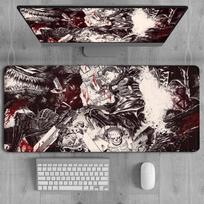 XXL Pelės kilimėlis Anime Berserk Žaidėjo Klaviatūros Klavišų dangteliai Pelės kilimėliai Didelis Guminis Žaidimų kardas berserk PC priedai Spintelė Stalo kilimėlis 30cmx80cm