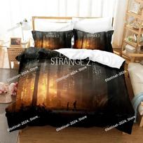 Game Life is Strange Before the Storm Bedding Set Printed Duvet Cover Sheet Pillowcase Bed Soft Quilt Cover Full Queen King Size EU Single 135*200cm/53x79in 3pcs black