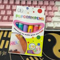 Puffy Popcorn Pen Set 6/12 Colors 3D Bubble Printing Painting Pen Effect Drawing Art Marker Tool For Diy Artwork Greeting Cards A16pcs white