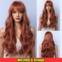 Cosplay Blonde Women's Wigs Ombre Blonde Curly Wig On Clearance Sale Glueless Pink Black Purple Wig Ladies Synthetic Wigund 26inches brown