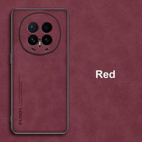 For Honor Magic 8 Pro Case Luxury PU Leather Phone Case For Honor Magic8 Pro 5G Back Cover Silicone Shockproof Full Protection Honor Magic 8 Pro raudona