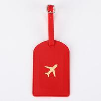 Alien Airplane PU Luggage Tag: Customizable, Anti-lost Travel Check-in Tag raudona