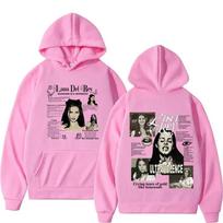 Retro Puloveris su gobtuvu Dainininkė Lana Del Rey Muzikos Albumas Madingas Megztinis Vyrams Moterims Hip Hop Hoodie Vilnos Gatvės Apranga S pink