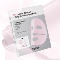 COSRX The Peptide Collagen Lifting Glow Hydrogel Mask 34g x 3pcs – Firming & Glow Boosting Korean Hydrogel Face Mask white