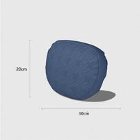 For ZEEKR 009 Car Neck Pillow NAPPA Leather Headrest, 1PCS Breathable Non-slip Waist Support Pad pillows Car Accessories mėlyna