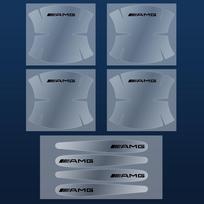 4/8 vnt. TPU automobilio durų rankenėlių plėvelė Anti Scratch lipdukai Decal for Mercedes Benz AMG W124 W140 W163 W202 W203 W204 W210 W211 W205 ee05