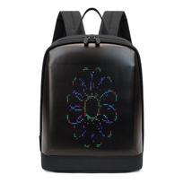 LED šviečiantis unisex vaikų motociklininko kuprinė su ekranu 20x12x30 cm juoda
