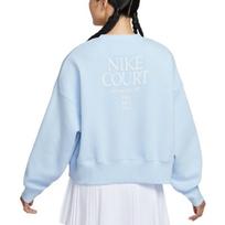 Nike COURT HERITAGE Sportinis džemperis su gobtuvu, pamušalu iš fleeco, moteriškas IO0485-441 M white