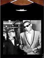 Ray Charles Stevie Wonder Tee L white