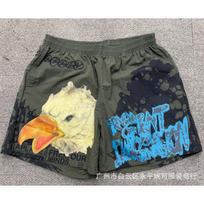 Travis Scott X MMJ Cactus Jack Loose Fit Nylon Shorts Men Hip Hop Streetwear Medium gray