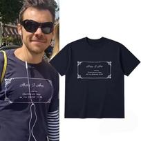 Harry Styles Here I Am Just As Charming and Sexy As You Dreamed I'd Be T shirt Cotton Men's and Women's Popular T shirt 150 black