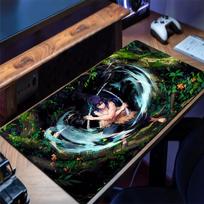 Mouse pad Large Demon Slayer rubber keyboard mouse carpet antislip gamer mouse pad 30x80x0.2cm gray
