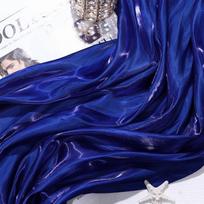 Reflective Surface Liquid Satin Fabric Water Gloss Texture Lightweight Material Shiny Satin Fabric Soft Texture L blue