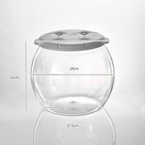 Multipurpose Storage Box Stool Transparent Children Storage Bench Plastic Round Stool  Home pilka