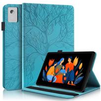 Dėklas Lenovo Idea Tab Plus 12.1 dėklas Tb361fu Reljefinis medis PU odos piniginė Atverčiamas dangtelis Xiaoxin Pad 12.1 colio Tb365fc dėklui Idea Tab Plus 12.1 mėlyna