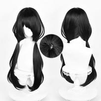 Anime Tokisaki Kurumi Cosplay Wig 80cm Long Black Women Hair Heat Resistant Synthetic Wigs black