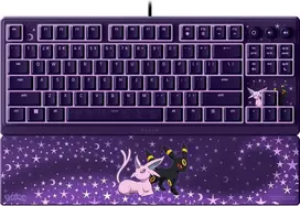 Razer Ornata V3 Tenkeyless | Gaming keyboard | Wired | US | Razer Mecha-Membrane Switches | Wrist Rest | Pokémon Espeon/Umbreon Edition