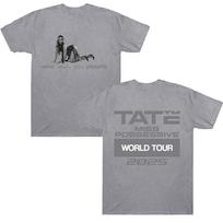 Tate McRae Miss Possessive 2025 Pasaulinio turo marškinėliai Vyrams Moterims Drabužiai Medvilniniai trumpomis rankovėmis T-shirt'ai Vasarinis T-shirt Y2K Viršutiniai drabužiai Gerbėjų dovana S gray