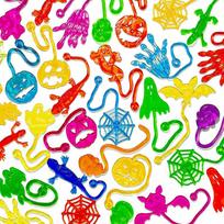 Halloween 10/20/30/50Pcs Sticky Hands Bulk Stress Easing Stretchy Sticky Hand Toy For Kids Halloween Goodie Bag Stuffers Fillers multi